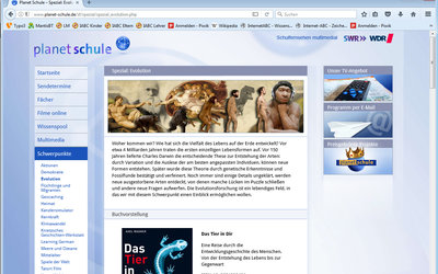 Screenshot: www.planet-schule.de/sf/spezial/spezial_evolution.php