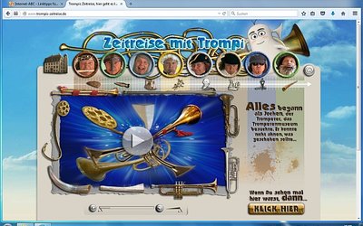 Screenshot: www.trompis-zeitreise.de/