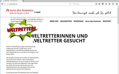 Screenshot: www.weltretter.de