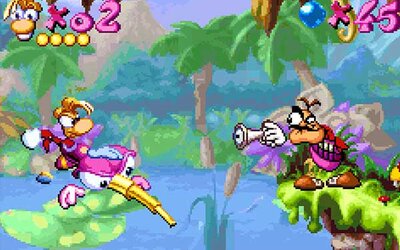 Tropische Landschaft im Spiel "Rayman: 30th Anniversary Edition"; Bild: Ubisoft