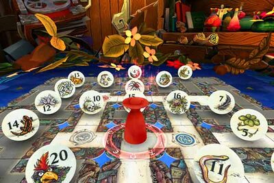Spielfeld mit Figur im Spiel "Das verrückte Labyrinth"; Bild: Markt+Technik Verlag GmbH