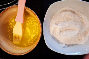 Geschmolzene Butter mit Zuckermischung; Bild: Internet-ABC