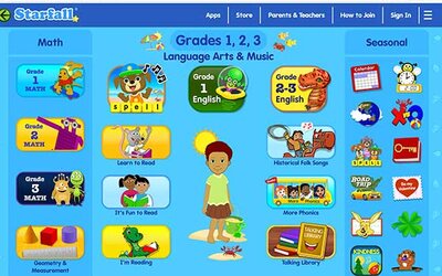Screenshot: www.starfall.com/...