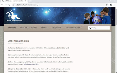 Screenshot: astrolinos.de/arbeitsmaterialien/
