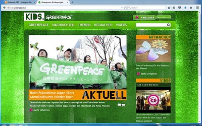 Screenshot: kids.greenpeace.de