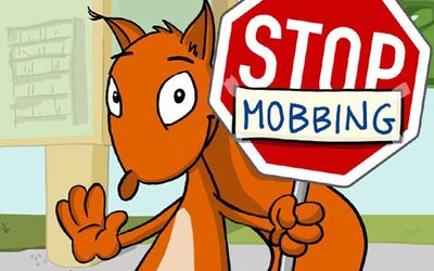 Flizzy mit Stop-Mobbing Schild
