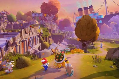 Screenshot aus dem Spiel "Mario & Rabbids: Sparks of Hope"; Bild: Ubisoft 
