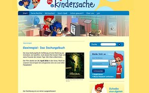 Screenshot der Internetseite www.kindersache.de/
