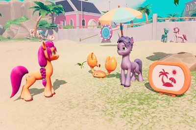 Screenshot aus dem Spiel "My Little Pony – ein Maretime Bucht-Abenteuer"; Bild: Namco Bandai