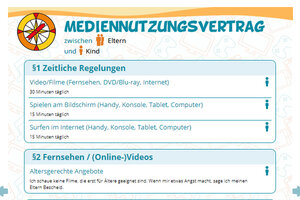 Bild eines Mediennutzungsvertrags; Bild: Internet-ABC