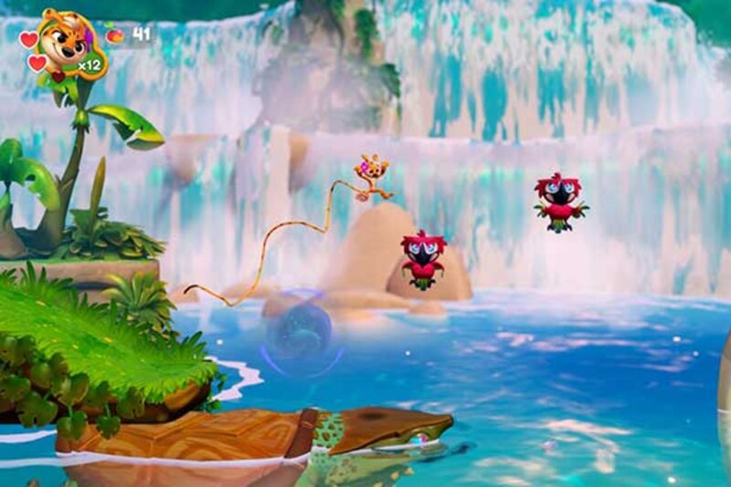 Screenshot aus dem Spiel "Marsupilami: Hoobadventure"