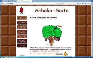 Screenshot: www.schoko-seite.de