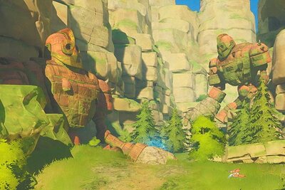 Menschliche Felsfiguren vor Bergen im Spiel "Europa"; Bild: Future Friends Games Menschliche Felsfiguren vor Bergen im Spiel "Europa"; Bild: Future Friends Games