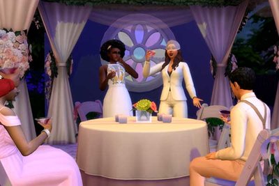 Screenshot aus dem Spiel "Die SIMS 4: Meine Hochzeitsgeschichten"; Bild: EA 