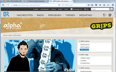 Screenshot: www.br.de/grips/faecher/grips-mathe/index.html 