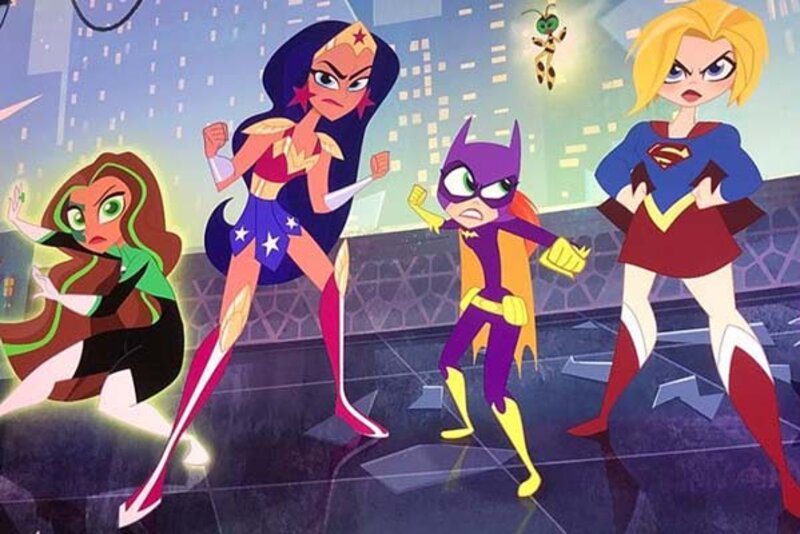 Screenshot aus dem Spiel "DC Super Hero Girls: Teen Power"; Bild: Nintendo Super Hero Girls in Angriffsstellung
