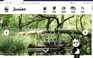 Screenshot: www.wwf-junior.de