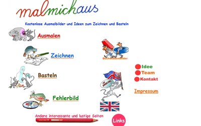 Screenshot der Internetseite www.malmichaus.de