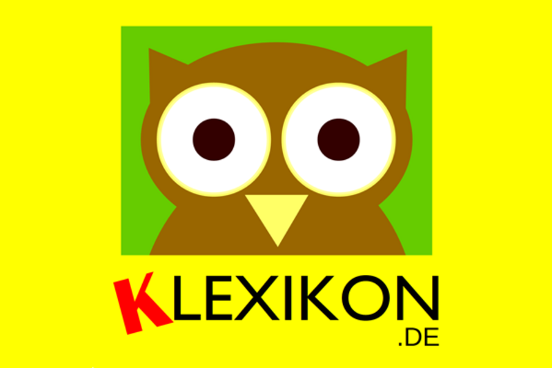Das Klexikon-Logo: Eule mit der Schrift "Klexikon.de" darunter
