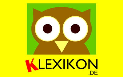 Das Klexikon-Logo: Eule mit der Schrift "Klexikon.de" darunter