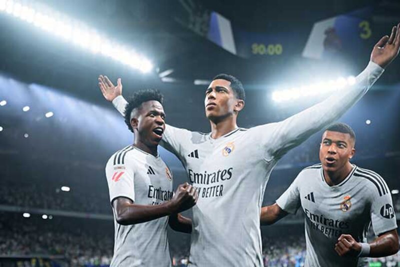 Fußballspieler jubeln im Spiel "EA Sports FC 25"; Bild: Electronic Arts Fußballspieler jubeln im Spiel "EA Sports FC 25"; Bild: Electronic Arts