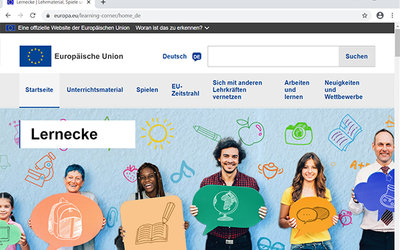 Screenshot: europa.eu/learning-corner/home_de