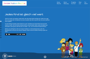 Screenshot der Internetseite kinder-haben-rechte.org