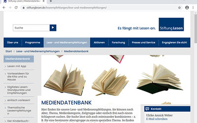 Screenshot: www.stiftunglesen.de/.