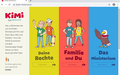 Screenshot: www.kinder-ministerium.de