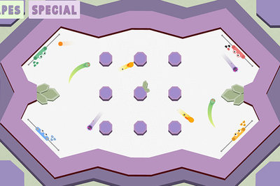 Screenshot aus dem Spiel "Paddles"; Bild: Nintendo