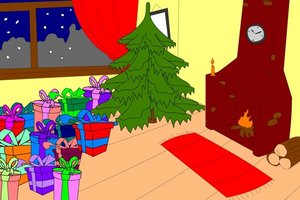 Weihnachtliches Wohnzimmer; Bild: Internet-ABC