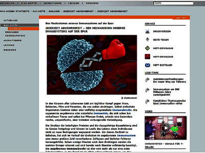 Screenshot der Webseite; Bild: Max-Planck-Gesellschaft zur Förderung der Wissenschaften e. V.