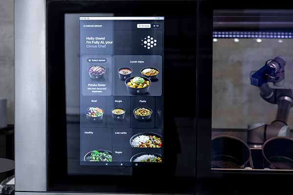 Bestellbildschirm des Kochroboters CA-1; Bild: Circus Group
