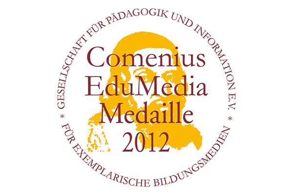 Logo: Comenius EduMedia Medaille 2012; Bild: Gesellschaft für Pädagogik und Information e.V. (GPI)
