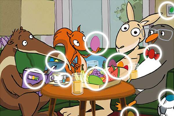 Auflösung der Ostereier-Verstecke, Bild: Internet-ABC