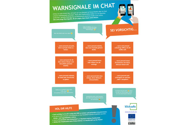 Poster "Warnsignale im Chat"