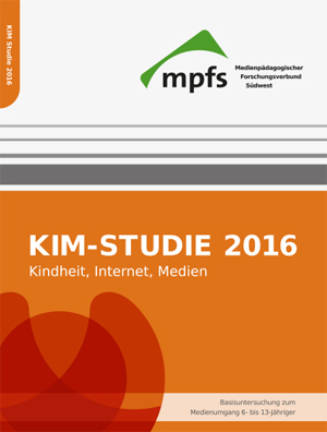 Cover der KIM-Studie 2016; Bild: Medienpädagagogischer Forschungsverbund Südwest (mpfs)
